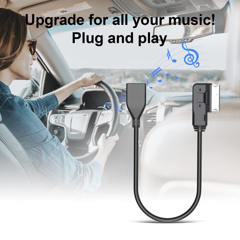 CHELINK AMI to USB Cable for Audi Audio Music Interface Adapter, MDI USB AUX Flash Drive Adapter Cord for Car VW Audi 2014 A4 A6 Q5 Q7 - Image 4